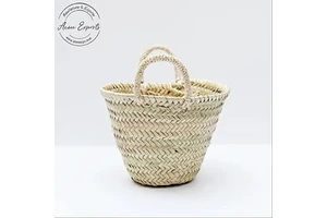 Luxury Quality Natural Brown Braided Seagrass Storage Basket with Handle Used for Laundry Room Living Room Home Organizer