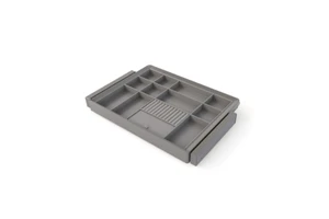 Emuca Quartz Adjustable Drawer Organizer and Frame Kit with Soft-Close & Full Extension Guides for Cabinets Model 7132252