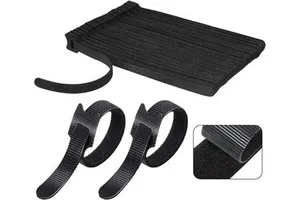 Eco-Friendly Self-Adhesive Double Sided Adjustable Cord Straps Cable Organizer Hook And Loop Tie With Custom Color