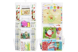 Party Christmas Holiday Over Door Hanging Storage Bag With Window