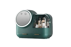 Modern Design Desktop Exquisite Luxurious Cosmetic Storage Box With Mirror