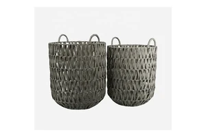 Rattan Storage Baskets Kitchen Food Bread Weave Plastic Woven Basket