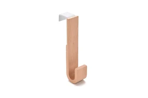 Kitchen Storage Rack Wall Mount Metal and Wood Clip Rack Cabinet Door Hooks