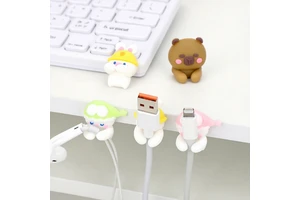 New Design Portable Mini Desk Wardrobe Earphone Cable Clips Organizer Silicone Phone Cable Holder Waterproof Non-Slip