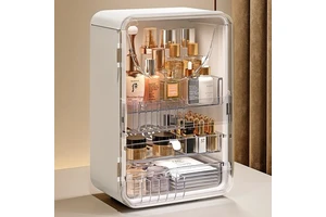 Choice Fun Large Capacity Cosmetics Storage Box Desktop Organizer Dust-proof Lipstick Storage Rack Storage Box
