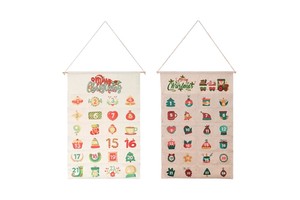 Factory Wholesale Premium Craft Pocket Organizer Hanging Wall Organiser 24-Day Sublimation Advent Calendar Blank