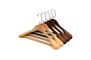 Luxury Wooden Clothing Hangers Wood Coat Suit Hanger with Wide Shoulder