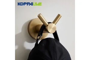 Koppalive Minimalist Bedroom Bathroom Wall Mount Clothes Holders Robe Hook Solid Brass Coat Hanger Hooks Rack