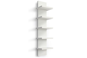 Modern Minimalist Wooden 5-Layer Wall Mounted Tiered Shelf for Interior Decoration and Tool Storage & Display