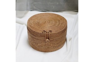 Top Selling Natural Rattan Wicker Basket Tabletop Storage Pantry Organization Modern Eco-Friendly Multifunction Customizable
