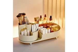 Hot Sale Large Capacity Desk Storage With Drawers Dustproof Makeup Organizer Plastic Cosmetic Storage Box