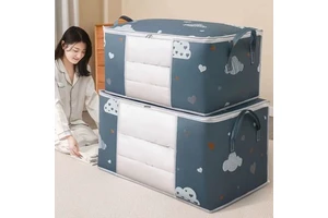 Large Capacity Multi-Functional Eco-Friendly Non-Woven Fabric Clothing Storage Bag Dustproof Moisture-Proof Foldable Household