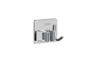 Wall-Mounted Stainless Steel Bathroom Mop Holder Rack Door Broom Tool Organizer