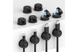 Magnetic Durable Cable Clips Cable Winder Home Office Desk Car Wall Nightstand Organizer Plastic Adhesive Wire Holder Keeper