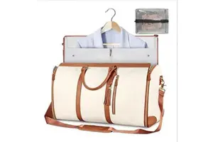 High Quality Foldable Clothes Storage Bag Men Women Garment Storage Large Waterproof Classic PU Leather Suit Bags for Travel