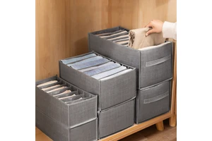 Wholesale Fabric Clothes Storage Box Wardrobe Drawer Dividing Organizer Box Underwear Jeans Storage Box