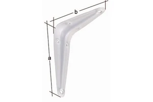 100mm X 125mm Steel Wall Shelf White Lacquered 39kg Load Capacity 20-Pack GAH