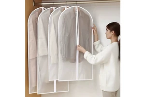 Hanging Clothing Storage Bag Translucent Garment Bags with Zipper for Suits Dresses Costumes Uniforms