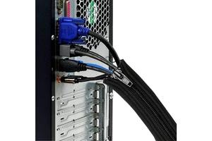 Tidy Wire Organizer Tool Rack Desktop Cable Management Tray with Self-adhesive Zipper Nylon Sleeves Clips Desk Tape Pattern