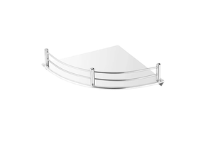 Modern Stainless Steel Corner Storage Rack | Wall Mounted Bathroom Shelf Organizer Mirror Polish Finish Single Rust Resistant