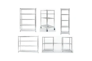 Stainless Steel Wire Shelves Wire Reel Shelves Utility Carts Accessories Made in Korea Various Size and Designs