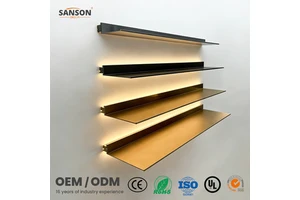 Aluminum Display Shelf With Integrated LED Lighting, Durable Modern Display Rack For Boutique Showcase And Exhibition