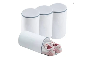 Lightweight Zippered Cotton Mesh Shoe Laundry Bags Washable Shoe Storage And Travel Bags For Machine Wash