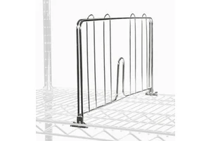 TER 18" Pressure-fit Movable Chrome Wire Shelf Divider for Wire Shelving Storage Rack Accessories Shelving Units