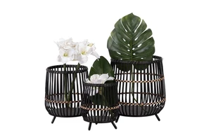 Colorful Eco-Friendly Multifunctional Small Bamboo Baskets Storage Boxes Laundry Hamper Home Organization Handmade Natural Woven