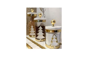 Christmas Eve Decoration Kitchen Storage Coffee Canisters/New Year Designer X-Mas Canisters
