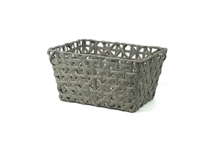 Home Storage Organization PP Rattan Storage Basket Woven Plastic Storage Baskets