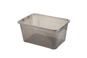 Black Transparent Lidless Large-Capacity Thickened Modern Minimalist Clothing Organizer Plastic Storage Boxes Installation-Free