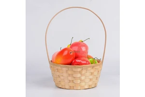 Woven Bamboo Storage Basket Multifunctional Durable Eco-Friendly Household Organization Vegetable Storage