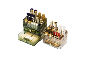 Luxury Cosmetics Organizer Storage Box Stackable Countertop Eyeshadow Lipstick Cosmetic Boxes Makeup Storage Box