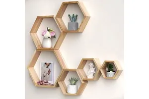 Cross-border Modern Simple Wooden Wall-mounted Storage Rack Floating Shelves Vertical Plant Stand Photo Frame Living Room