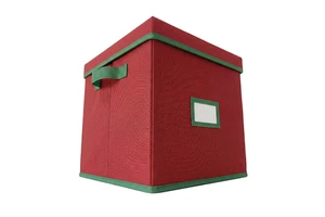 Christmas Decor Storage Box with Adjustable Dividers Multi-Compartment Organizer for Nutcrackers Figurines