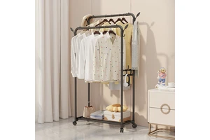 A Floor-standing Coat Rack, a Portable Bedroom Clothes Storage Rack, and a Multi-functional Storage Rack