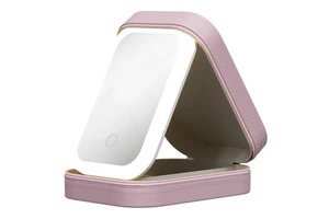 RTS Cosmetic Storage Box with Light Portable Cosmetics Case, LED Light Makeup Storage Box for Short Trips