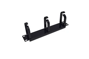 Liyuan LY-CM-01-10 Cable Management Organizer 1U 10 Inch 3rings Plastic Horizontal Metal Rack Mount