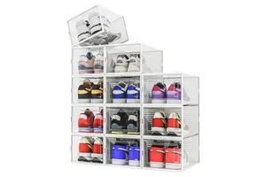 High Quality Shoe Box Storage Box That Requires No Installation Transparent Folding Shoe Cabinet Multilayer Plastic Shoe Rack