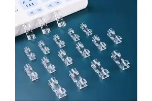 Transparent Network Cable Organizer Self-adhesive Wiring Holder Device Wire Clamp Household Wire Storage