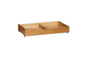 Solid Wood Under Bed Storage Drawer with 4 Wheels for Bedroom,Wooden Underbed Storage Organizer Suggested for Platform Bed