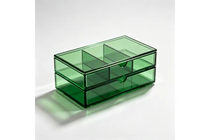 Aesthetic Acrylic Desktop Storage Box, Multi Partition Cute Stationery Organizer For Student Study Table Decor