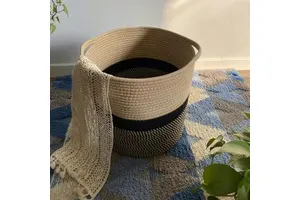 Multiple Styles Optional Customize Toy Cotton Rope Woven Storage Basket