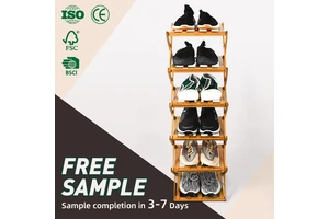 WDF Factory Wholesale Foldable Shoe Rack Storage Organizer Schuhregale Muebles Zapateros Bamboo Folding Shoe Racks For House Use