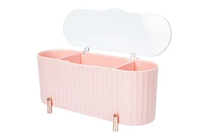 Multifunctional Portable Plastic Cosmetic Storage Box Makeup Jewelry Container Desktop Organizer