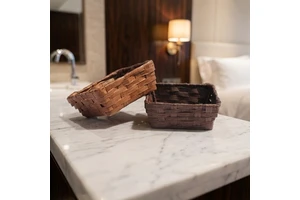 Paper Handmade Eco-Friendly Flexible Sundries Storage Desk Basket for Cosmetic and Paper Organization