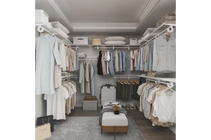 Closet Shelf Storage Organization Clothing Organizer Steel Shelf Set For Garage Use Multifunction Wall Mounted