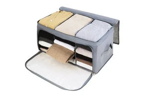 2019 Hot 84L Heavy Duty Large Foldable Fabric Cloth Blankets Under Bed Storage Bag for Clothes