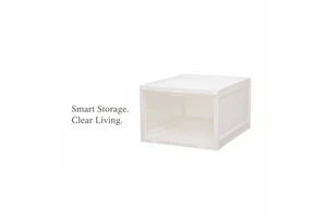 Stackable Clear Plastic Shoe Box Organizer with Magnetic Front Door | Durable PP Modular Storage Bin for Sneakers & Heels